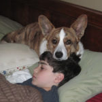 A boy and his dog:  David and Bernie …